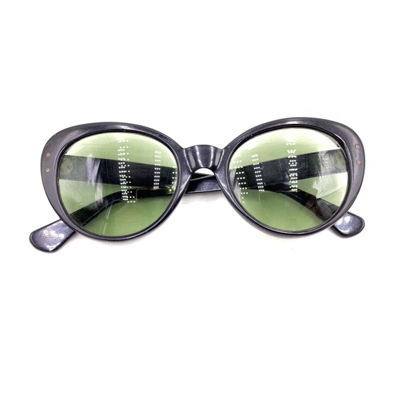 Buttafarri NY Vintage Falco Black Round Sunglasses Frames 140 Italy Men Women - Picture 12 of 12